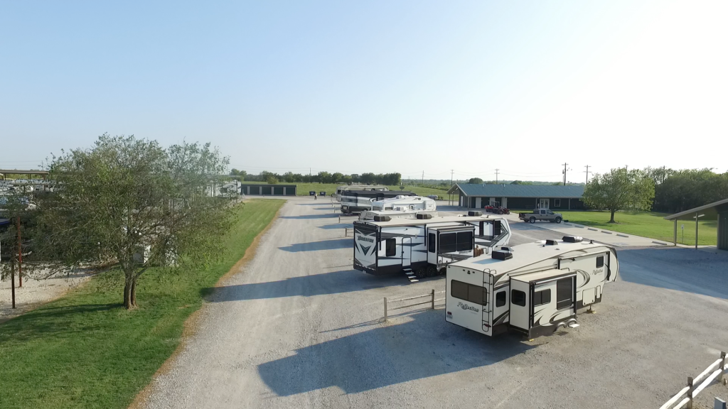 Texas RV park with outdoor storage