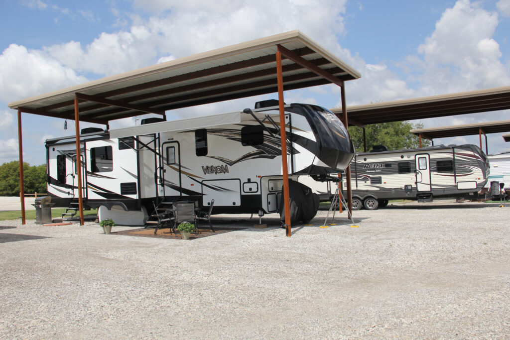 outdoor RV storage at Good Shepherd TX